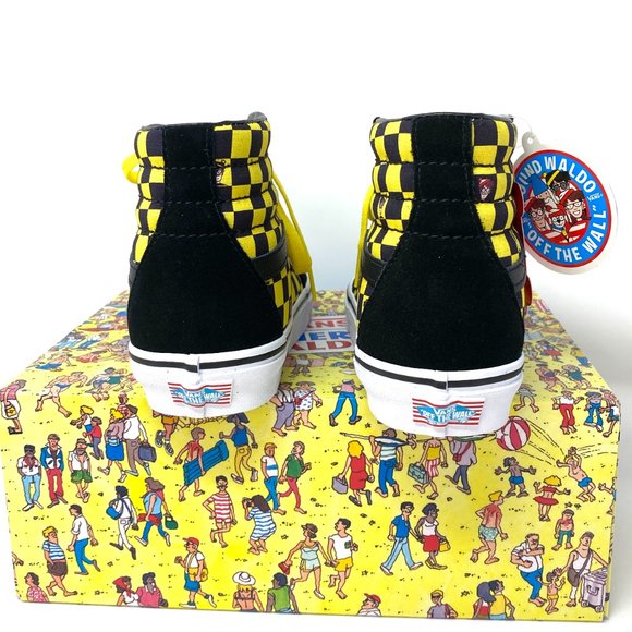 💖MEGA SALE💖VANS x Where’s Waldo Sk8-Hi Checker Black Suede Women's VN0A32QG4UE - Picture 4 of 8
